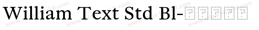 William Text Std Bl字体转换